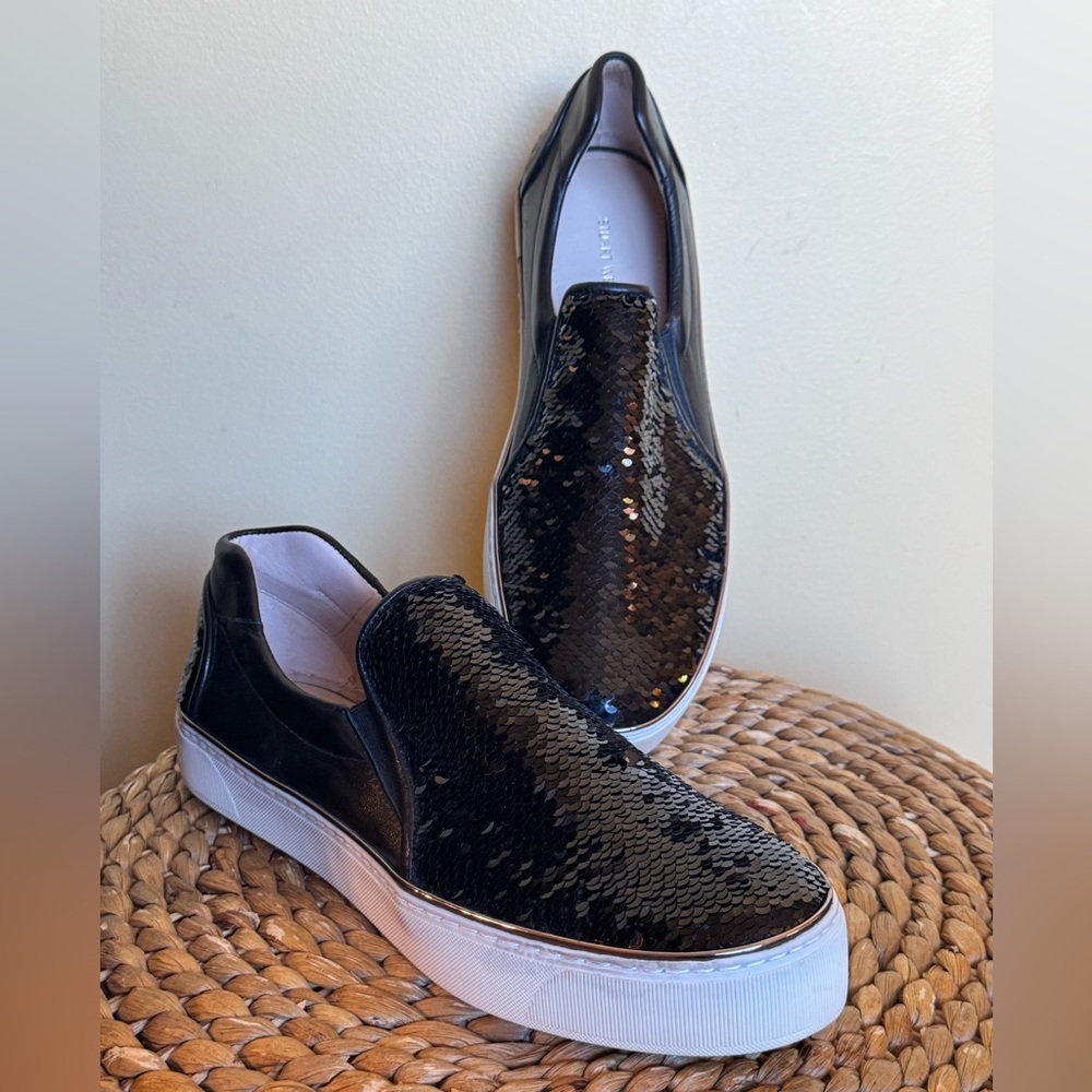 Stuart Weitzman Black Sequin Sneakers size 8